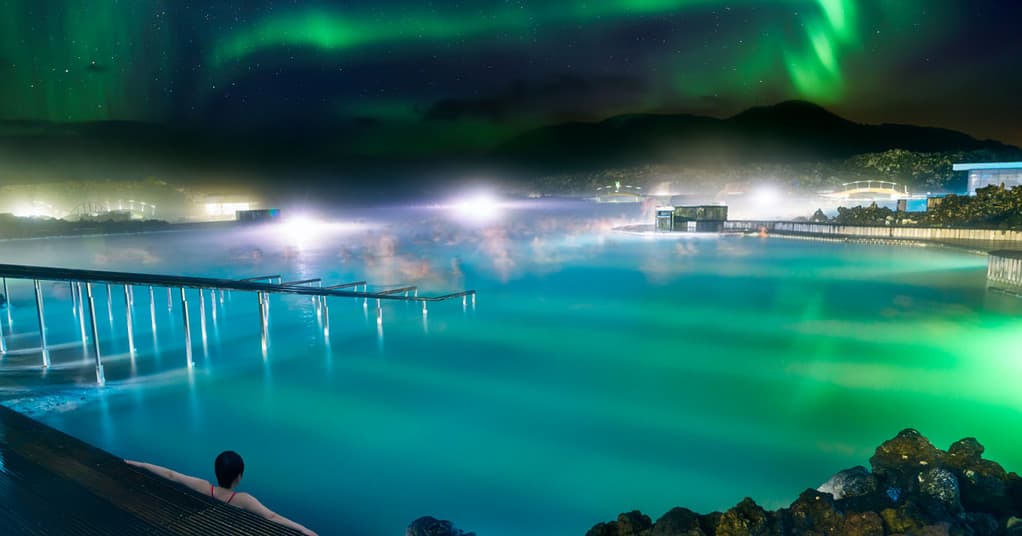 Vue sur le Blue Lagoon en Islande